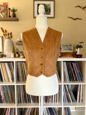 Vintage 1960s Medium Kerrybrooke Sears Roebuck Corduroy Button Western Vest